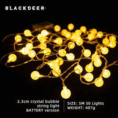 SolaraGlow 100 LED Crystal Globe Solar String Lights